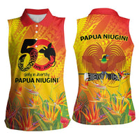 Papua New Guinea Unity in Diversity Women Sleeveless Polo Shirt 50th Indipendens Papua Niugini