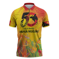 Papua New Guinea Unity in Diversity Zipper Polo Shirt 50th Indipendens Papua Niugini - Polynesian Pride