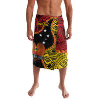Personalised Papua New Guinea 49th Anniversary Lavalava Hapi De bilong Indipendens Papua Niugini LT9 Black - Polynesian Pride