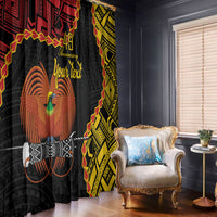 Personalised Papua New Guinea 49th Anniversary Window Curtain Hapi De bilong Indipendens Papua Niugini LT9 - Polynesian Pride