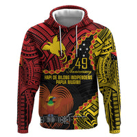 Personalised Papua New Guinea 49th Anniversary Zip Hoodie Hapi De bilong Indipendens Papua Niugini