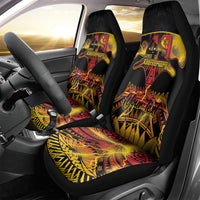 Personalised Papua New Guinea 49th Anniversary Car Seat Cover Bird of Paradise Unity In Diversity