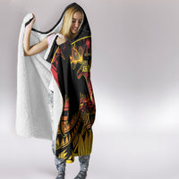 Personalised Papua New Guinea 49th Anniversary Hooded Blanket Bird of Paradise Unity In Diversity LT9 - Polynesian Pride