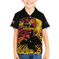 Personalised Papua New Guinea 49th Anniversary Kid Hawaiian Shirt Bird of Paradise Unity In Diversity