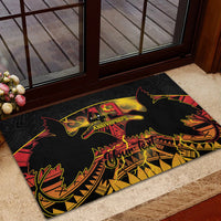 Personalised Papua New Guinea 49th Anniversary Rubber Doormat Bird of Paradise Unity In Diversity LT9 - Polynesian Pride
