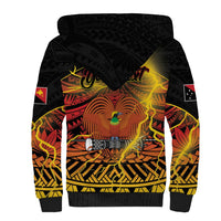 Personalised Papua New Guinea 49th Anniversary Sherpa Hoodie Bird of Paradise Unity In Diversity LT9 - Polynesian Pride