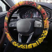 Papua New Guinea 49th Anniversary Steering Wheel Cover Bird of Paradise Unity In Diversity LT9 - Polynesian Pride