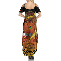 Personalised Papua New Guinea 49th Anniversary Summer Maxi Dress Bird of Paradise Unity In Diversity LT9 - Polynesian Pride