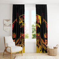 Personalised Papua New Guinea 49th Anniversary Window Curtain Bird of Paradise Unity In Diversity LT9 - Polynesian Pride