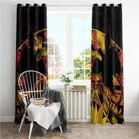 Personalised Papua New Guinea 49th Anniversary Window Curtain Bird of Paradise Unity In Diversity LT9 - Polynesian Pride
