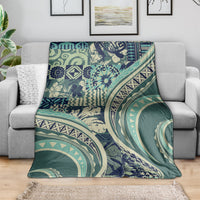 Hawaiian Hibiscus Tribal Vintage Motif Blanket Ver 1 LT9 - Polynesian Pride
