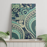 Hawaiian Hibiscus Tribal Vintage Motif Canvas Wall Art Ver 1 LT9 - Polynesian Pride