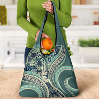 Hawaiian Hibiscus Tribal Vintage Motif Grocery Bag Ver 1 LT9 - Polynesian Pride
