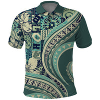 Hawaiian Hibiscus Tribal Vintage Motif Polo Shirt Ver 1