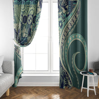 Hawaiian Hibiscus Tribal Vintage Motif Window Curtain Ver 1 LT9 - Polynesian Pride
