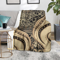 Hawaiian Hibiscus Tribal Vintage Motif Blanket Ver 2 LT9 - Polynesian Pride