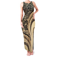 Hawaiian Hibiscus Tribal Vintage Motif Family Matching Tank Maxi Dress and Hawaiian Shirt Ver 2