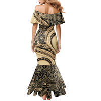 Hawaiian Hibiscus Tribal Vintage Motif Mermaid Dress Ver 2 LT9 - Polynesian Pride