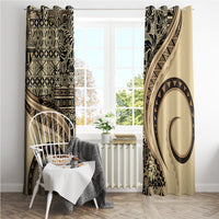 Hawaiian Hibiscus Tribal Vintage Motif Window Curtain Ver 2 LT9 - Polynesian Pride