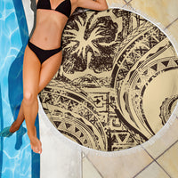 Hawaiian Hibiscus Tribal Vintage Motif Beach Blanket Ver 3 LT9 - Polynesian Pride