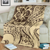 Hawaiian Hibiscus Tribal Vintage Motif Blanket Ver 3 LT9 - Polynesian Pride