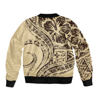 Hawaiian Hibiscus Tribal Vintage Motif Bomber Jacket Ver 3 LT9 - Polynesian Pride