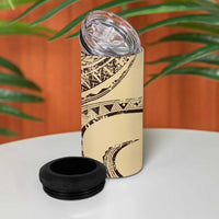 Hawaiian Hibiscus Tribal Vintage Motif 4 in 1 Can Cooler Tumbler Ver 3