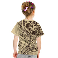 Hawaiian Hibiscus Tribal Vintage Motif Kid T Shirt Ver 3 LT9 - Polynesian Pride
