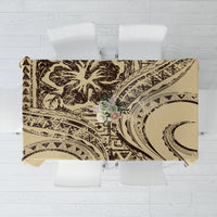 Hawaiian Hibiscus Tribal Vintage Motif Tablecloth Ver 3 LT9 Beige - Polynesian Pride