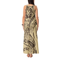 Hawaiian Hibiscus Tribal Vintage Motif Tank Maxi Dress Ver 3 LT9 - Polynesian Pride
