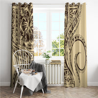 Hawaiian Hibiscus Tribal Vintage Motif Window Curtain Ver 3 LT9 - Polynesian Pride