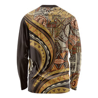 Hawaiian Hibiscus Tribal Vintage Motif Long Sleeve Shirt Ver 4