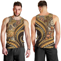 Hawaiian Hibiscus Tribal Vintage Motif Men Tank Top Ver 4 LT9 - Polynesian Pride