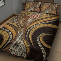 Hawaiian Hibiscus Tribal Vintage Motif Quilt Bed Set Ver 4 LT9 - Polynesian Pride