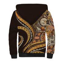 Hawaiian Hibiscus Tribal Vintage Motif Sherpa Hoodie Ver 4 LT9 - Polynesian Pride
