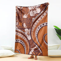 Hawaiian Hibiscus Tribal Vintage Motif Blanket Ver 5 LT9 - Polynesian Pride
