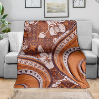 Hawaiian Hibiscus Tribal Vintage Motif Blanket Ver 5 LT9 - Polynesian Pride