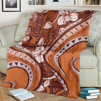 Hawaiian Hibiscus Tribal Vintage Motif Blanket Ver 5 LT9 - Polynesian Pride