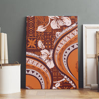 Hawaiian Hibiscus Tribal Vintage Motif Canvas Wall Art Ver 5 LT9 - Polynesian Pride