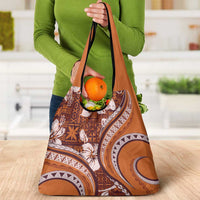 Hawaiian Hibiscus Tribal Vintage Motif Grocery Bag Ver 5 LT9 - Polynesian Pride