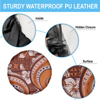 Hawaiian Hibiscus Tribal Vintage Motif Spare Tire Cover Ver 5 LT9 - Polynesian Pride