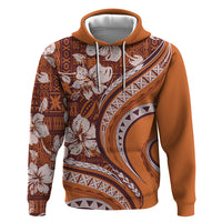 Hawaiian Hibiscus Tribal Vintage Motif Zip Hoodie Ver 5