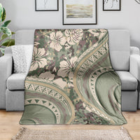 Hawaiian Hibiscus Tribal Vintage Motif Blanket Ver 6 LT9 - Polynesian Pride
