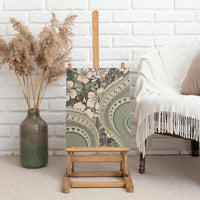 Hawaiian Hibiscus Tribal Vintage Motif Canvas Wall Art Ver 6 LT9 - Polynesian Pride