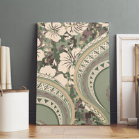 Hawaiian Hibiscus Tribal Vintage Motif Canvas Wall Art Ver 6 LT9 - Polynesian Pride
