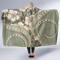 Hawaiian Hibiscus Tribal Vintage Motif Hooded Blanket Ver 6 LT9 - Polynesian Pride