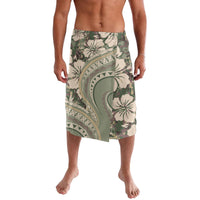 Hawaiian Hibiscus Tribal Vintage Motif Lavalava Ver 6 LT9 Green Pastel - Polynesian Pride