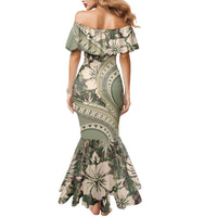 Hawaiian Hibiscus Tribal Vintage Motif Mermaid Dress Ver 6 LT9 - Polynesian Pride