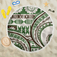 Hawaiian Hibiscus Tribal Vintage Motif Beach Blanket Ver 7 LT9 One Size 150cm Green - Polynesian Pride