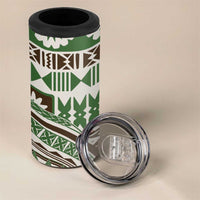 Hawaiian Hibiscus Tribal Vintage Motif 4 in 1 Can Cooler Tumbler Ver 7